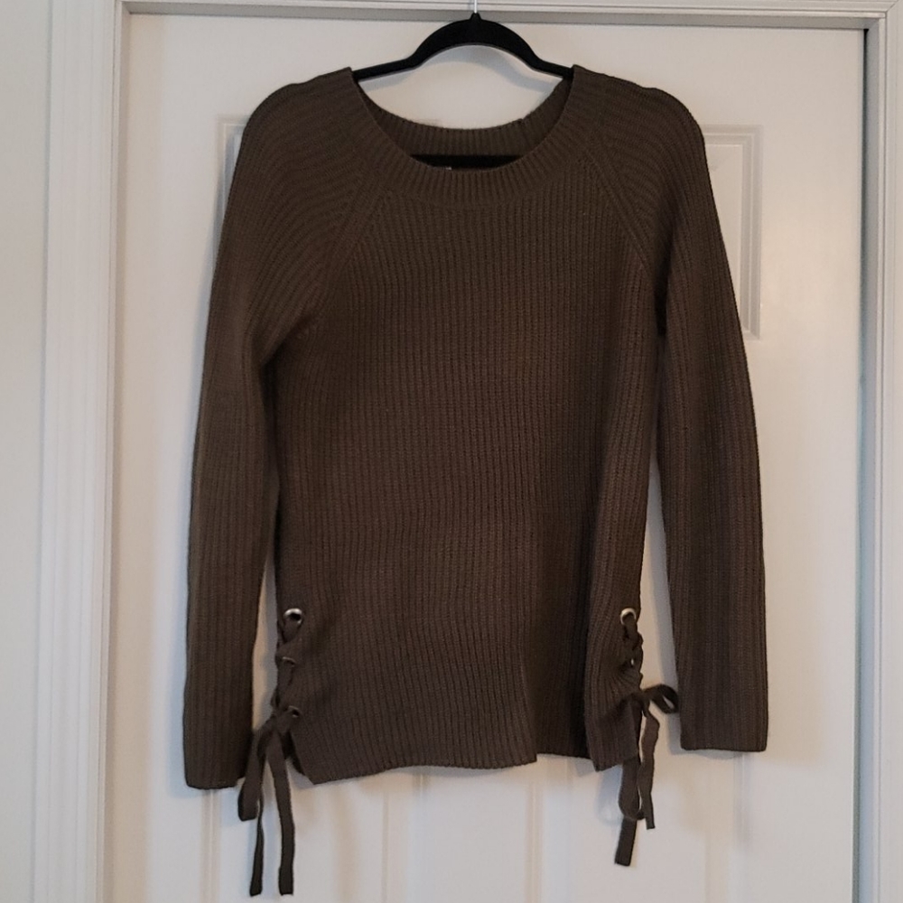 Pink Clover army green sweater